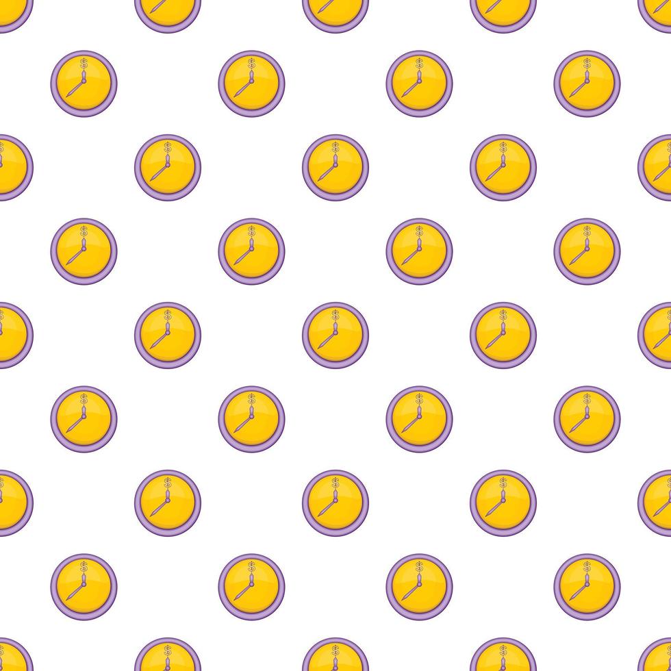 Clock pattern, cartoon style vector