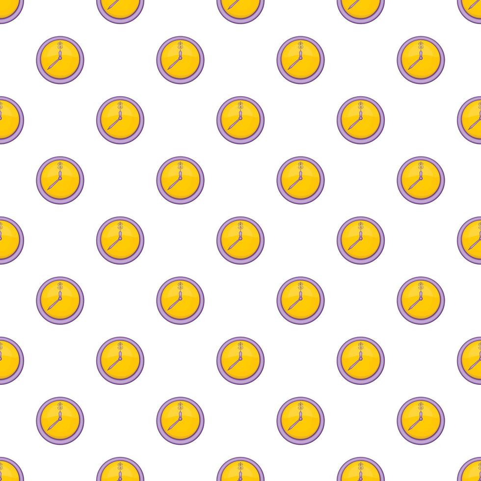 Clock pattern, cartoon style vector