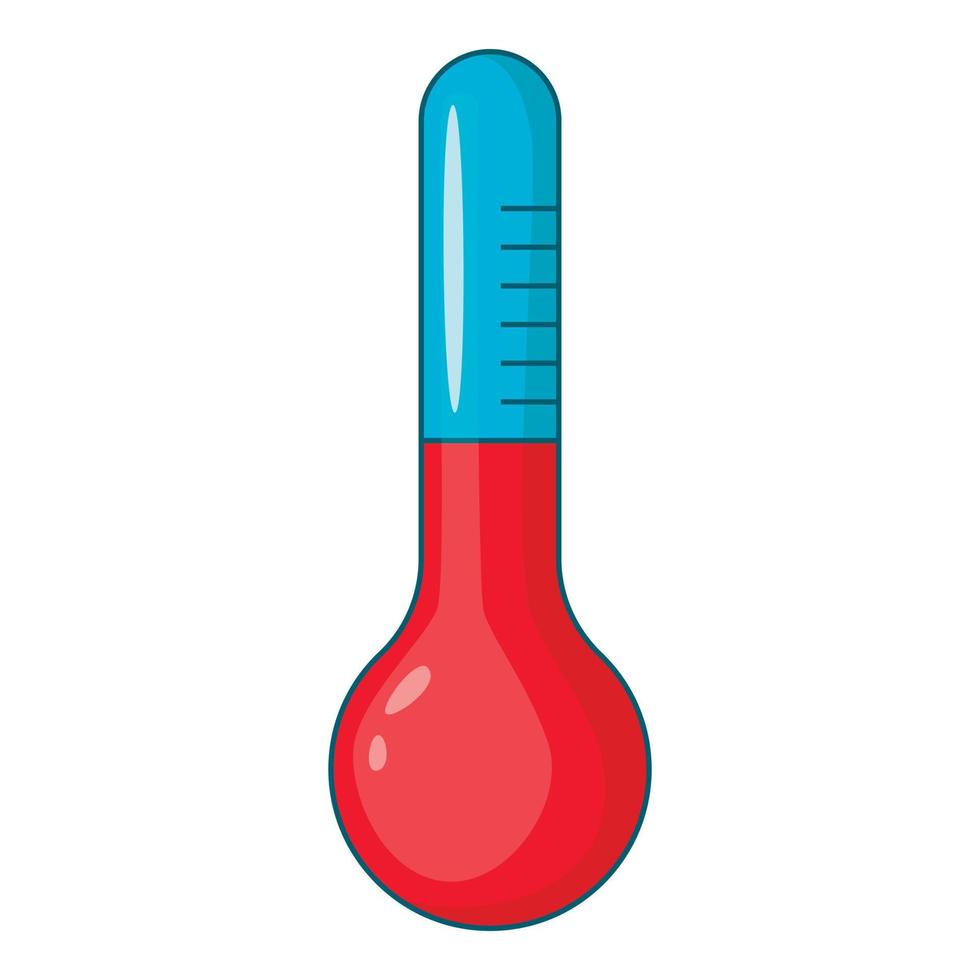 Thermometer icon, cartoon style vector