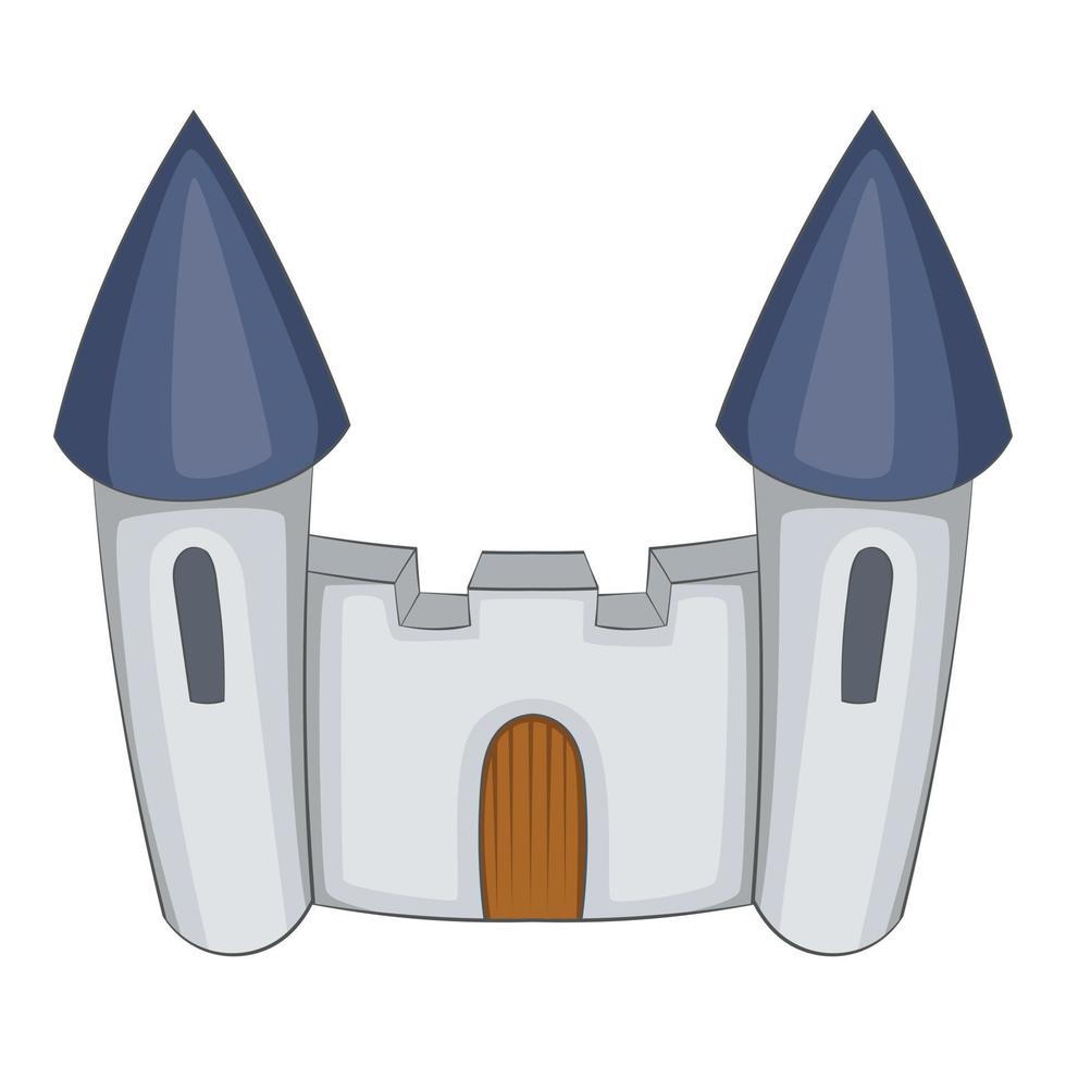 Fortress icon, cartoon style vector