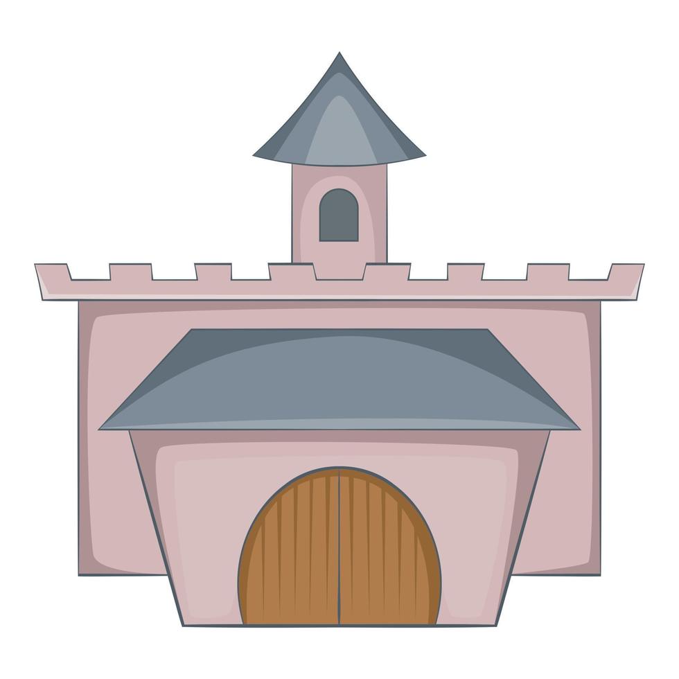 Medieval palace icon, cartoon style vector