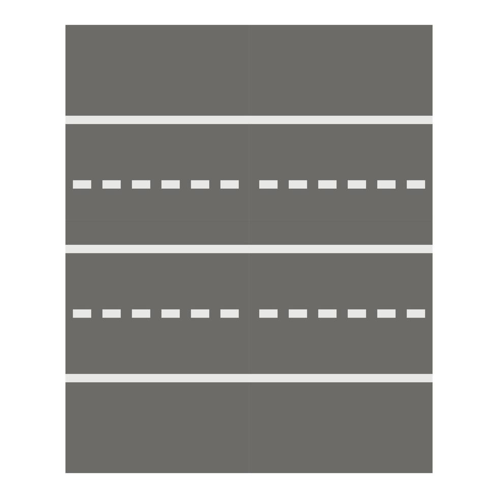 Urban asphalt road icon, cartoon style vector
