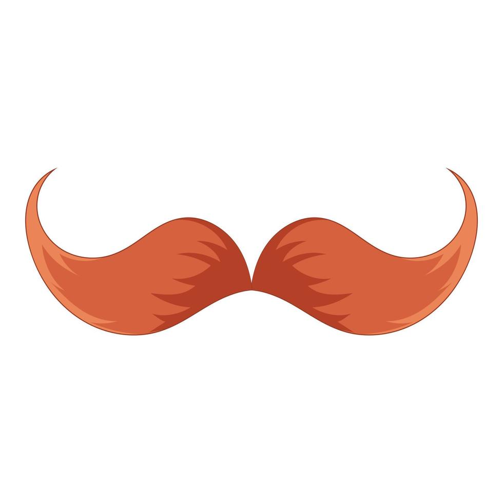 Moustache icon, cartoon style vector