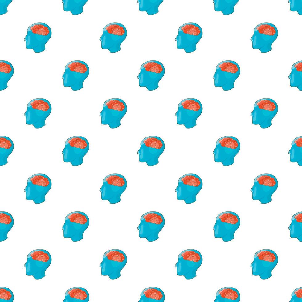 Human brain pattern, cartoon style vector