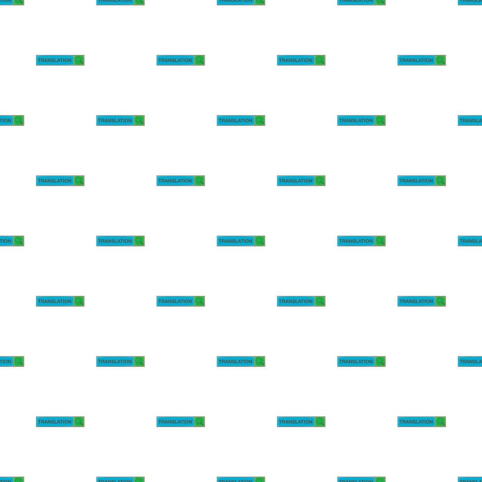 Translator app pattern, cartoon style vector
