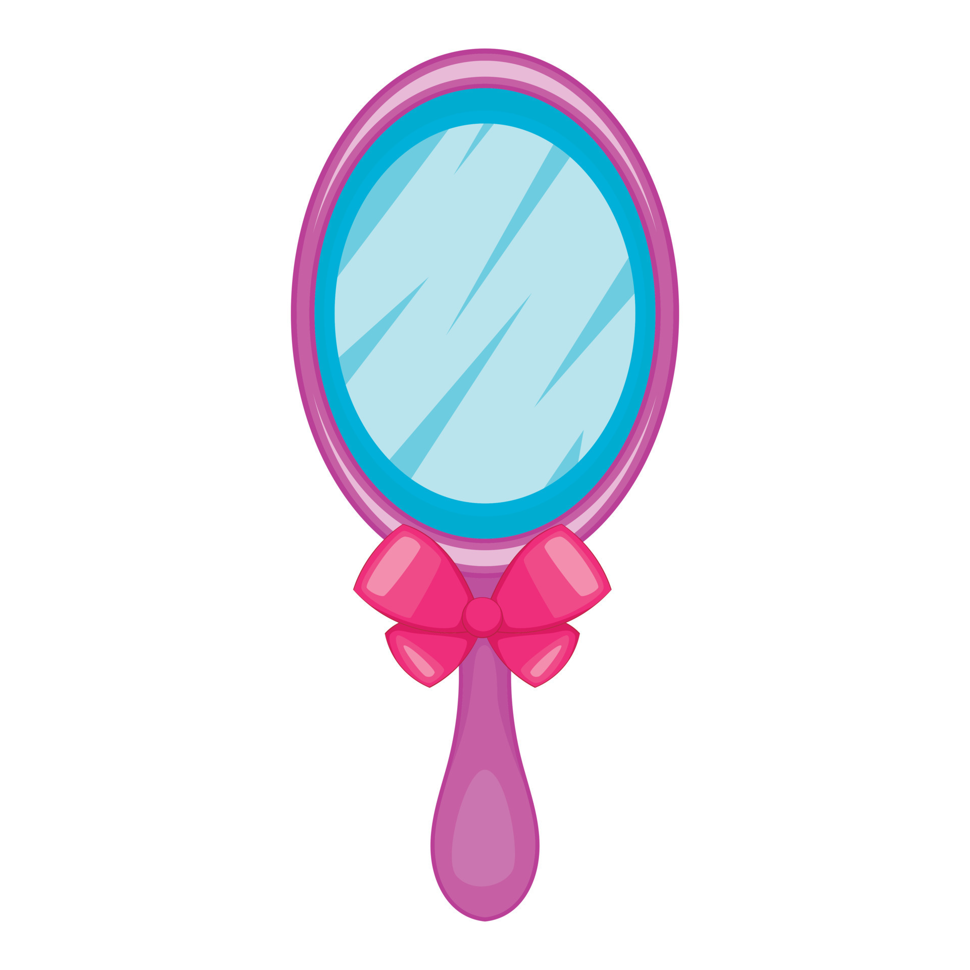 Hand mirror icon, cartoon style 15029622 Vector Art at Vecteezy