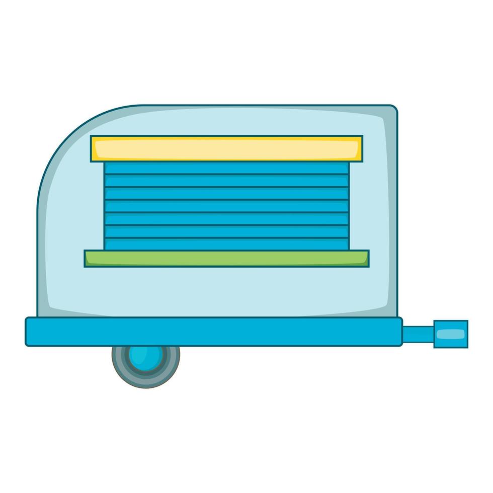 Old trailer icon, cartoon style vector