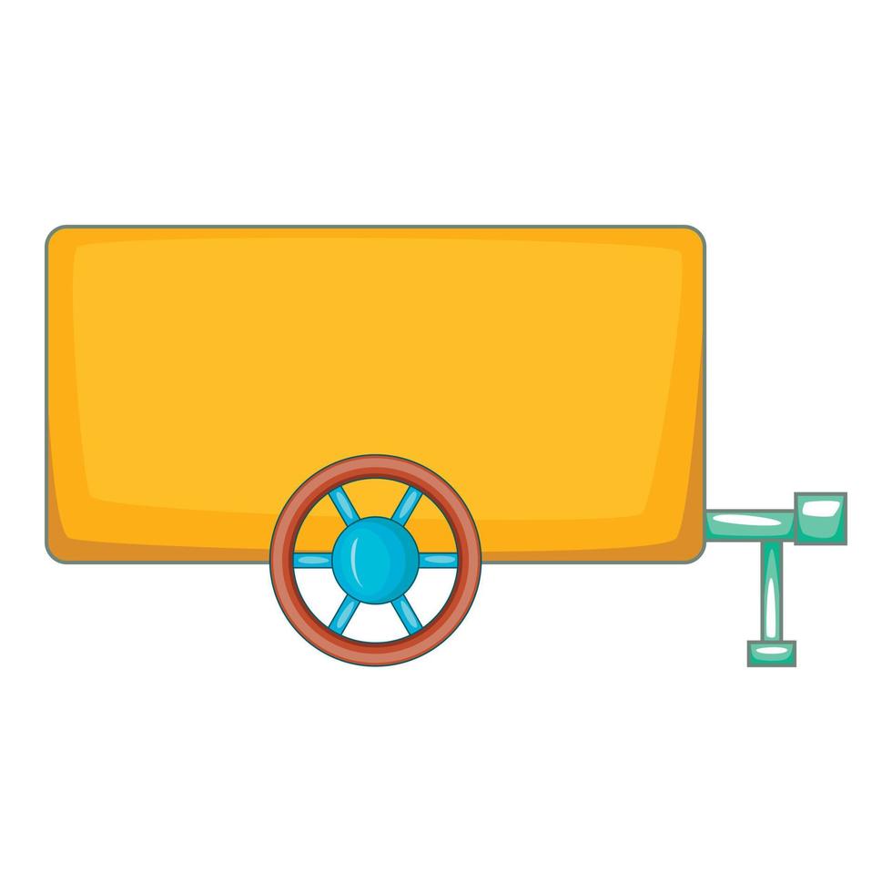 Vehicle car trailer icon, cartoon style vector