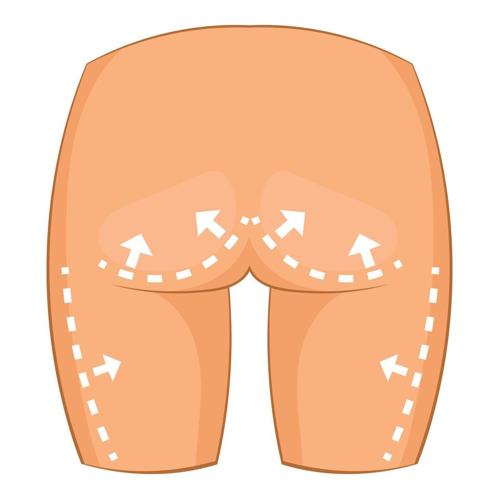 Back surgery correction icon, cartoon style vector