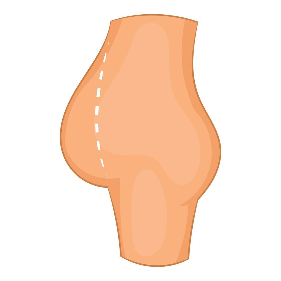 Belly surgery correction icon, cartoon style vector