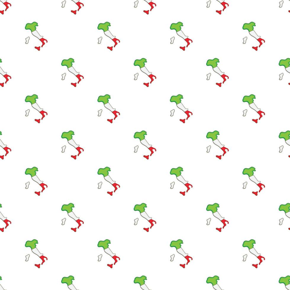 Map of Italy in national flag colors pattern vector