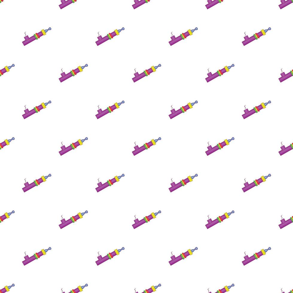 Hashish pipe pattern, cartoon style vector