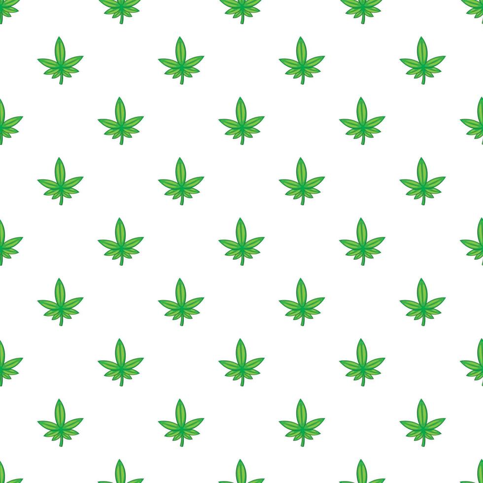 Marijuana leaf pattern, cartoon style vector
