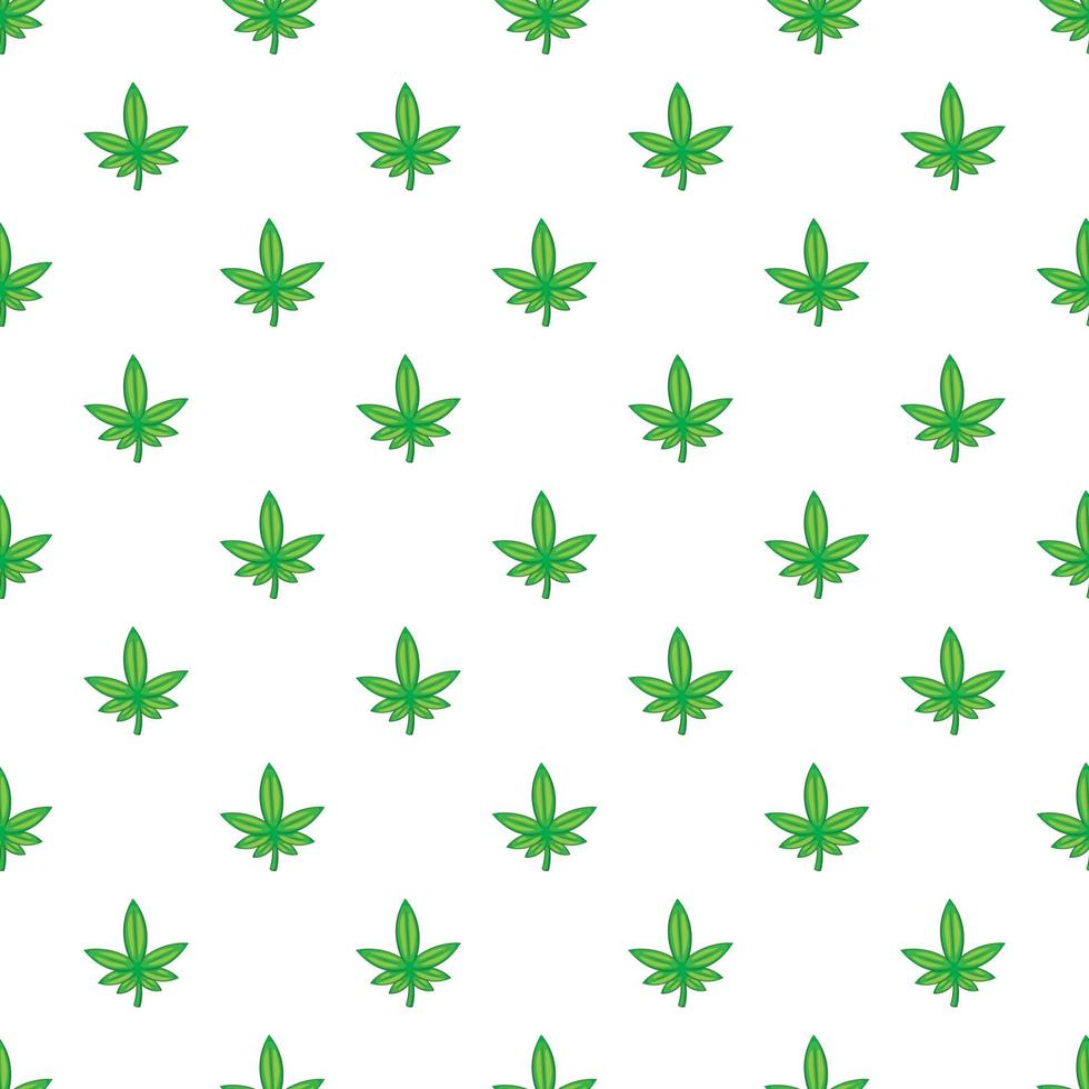 patrón de hoja de marihuana, estilo de dibujos animados vector