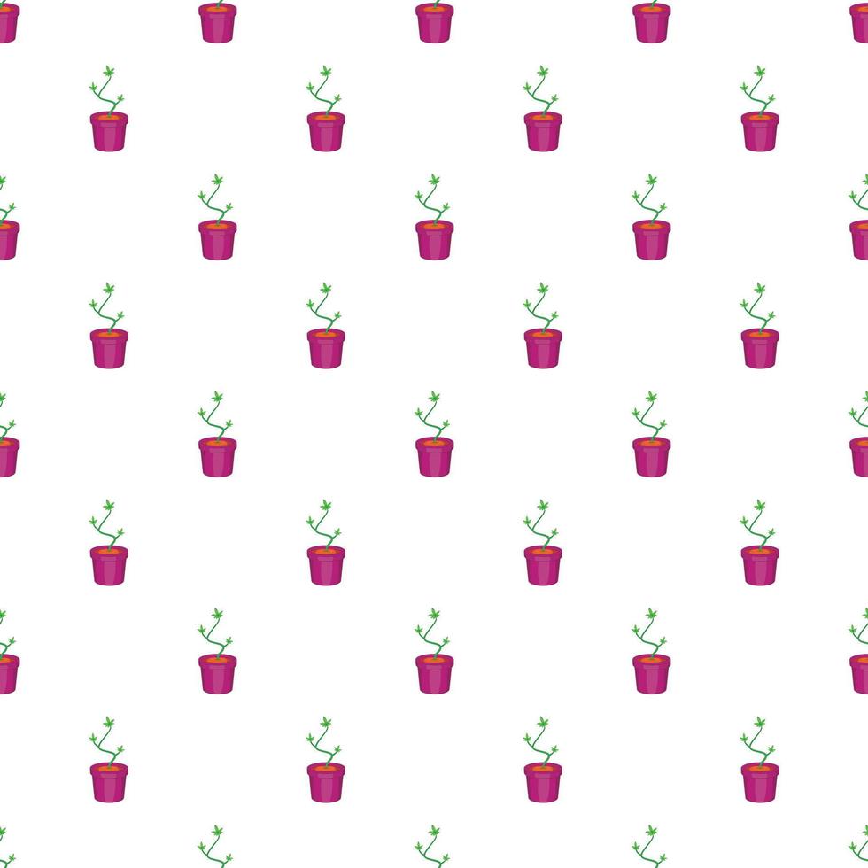 Cannabis plant pattern, cartoon style vector