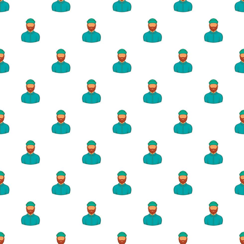 Lumberjack pattern, cartoon style vector