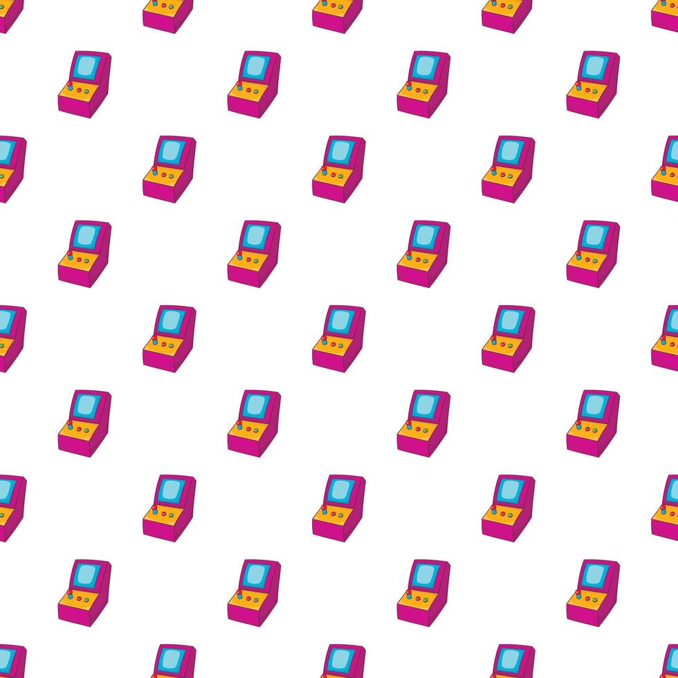 Retro style arcade game machine pattern vector