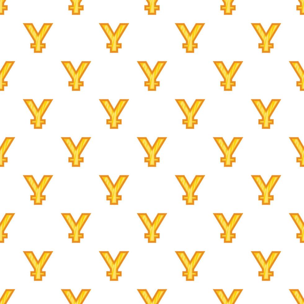patrón de símbolo de moneda yen de china, estilo de dibujos animados vector