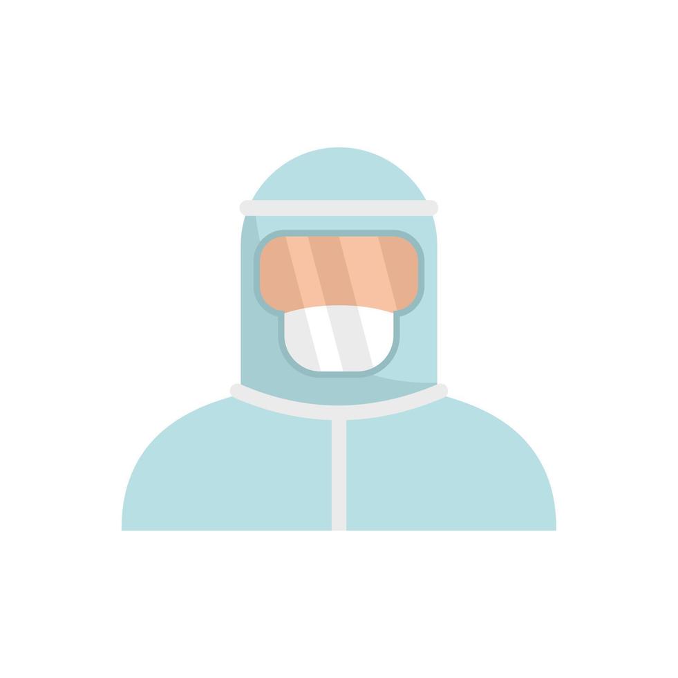 Biohazard costume icon flat isolated vector