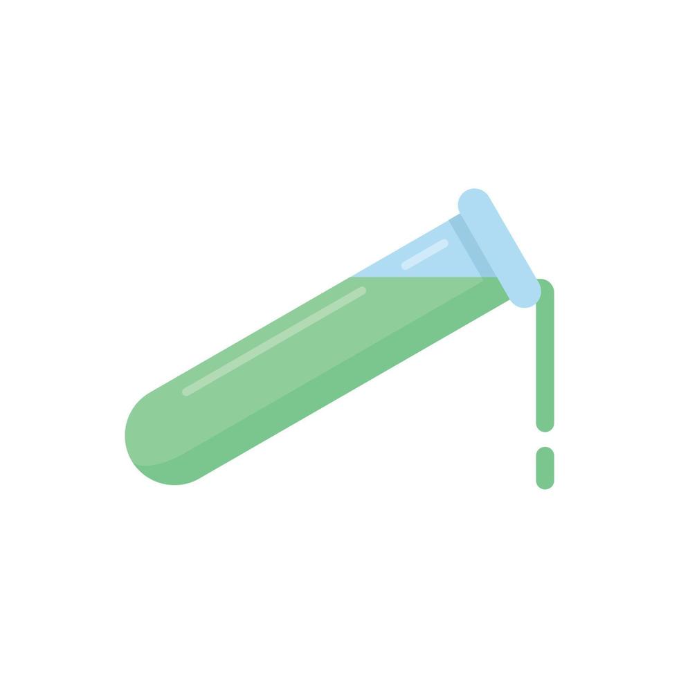 Biohazard test tube icon flat isolated vector