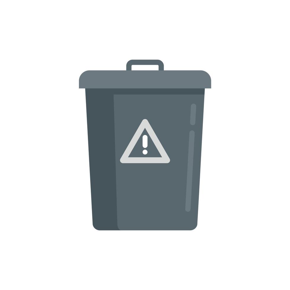 Garbage bin icon flat isolated vector