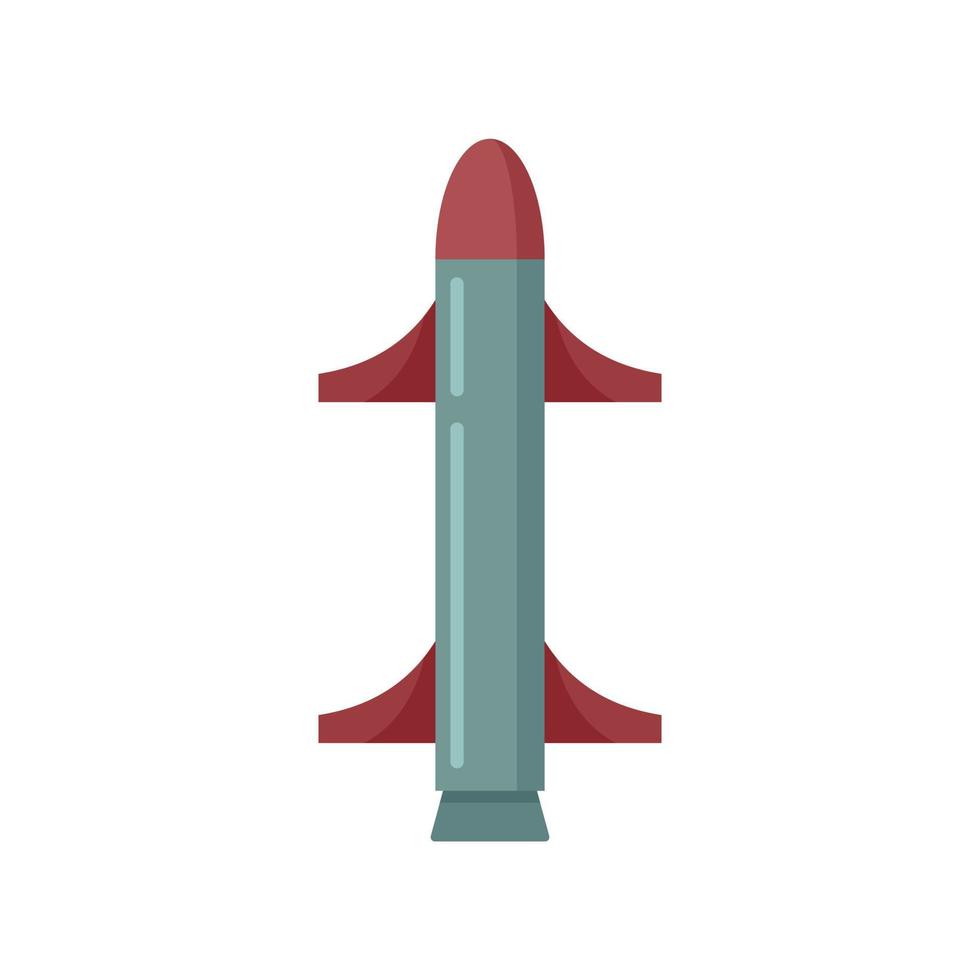 Missile rocket icon flat isolated vector