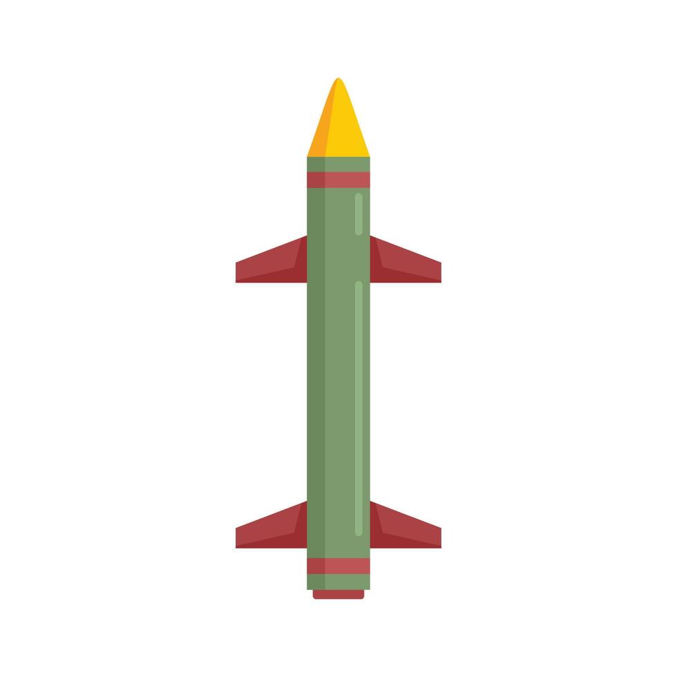 Missile weapon icon flat isolated vector