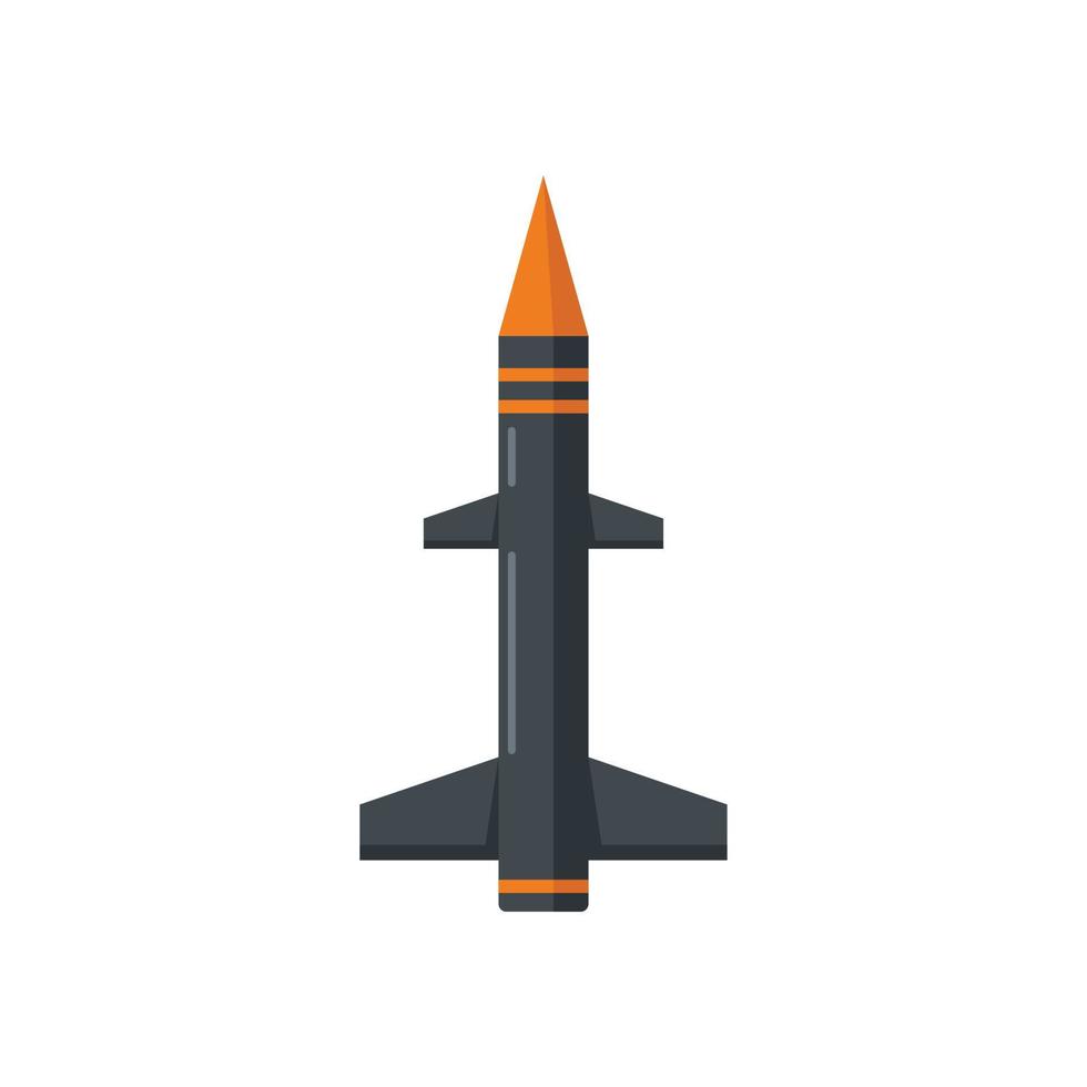 Missile nuclear icon flat isolated vector