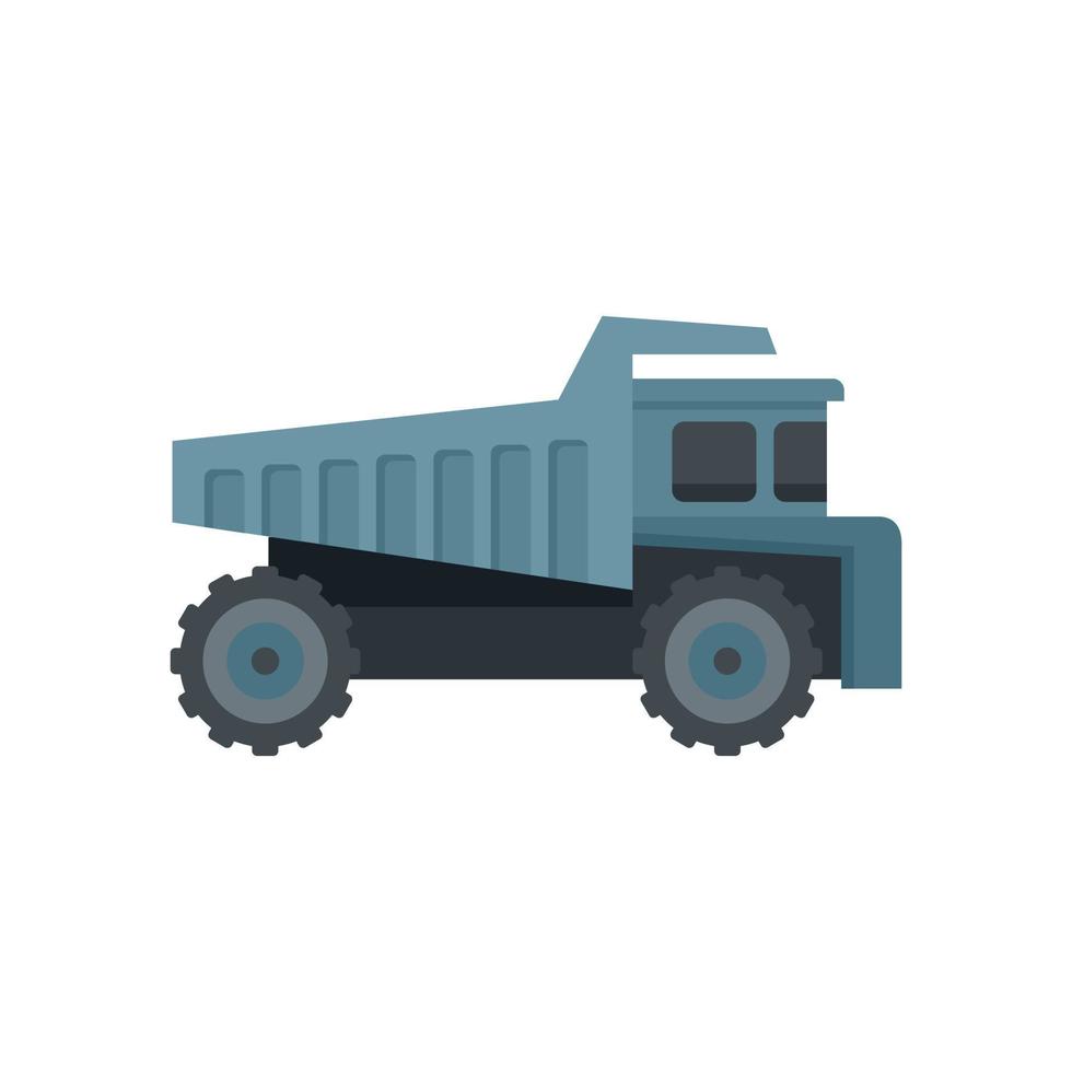 Tipper lorry icon flat isolated vector