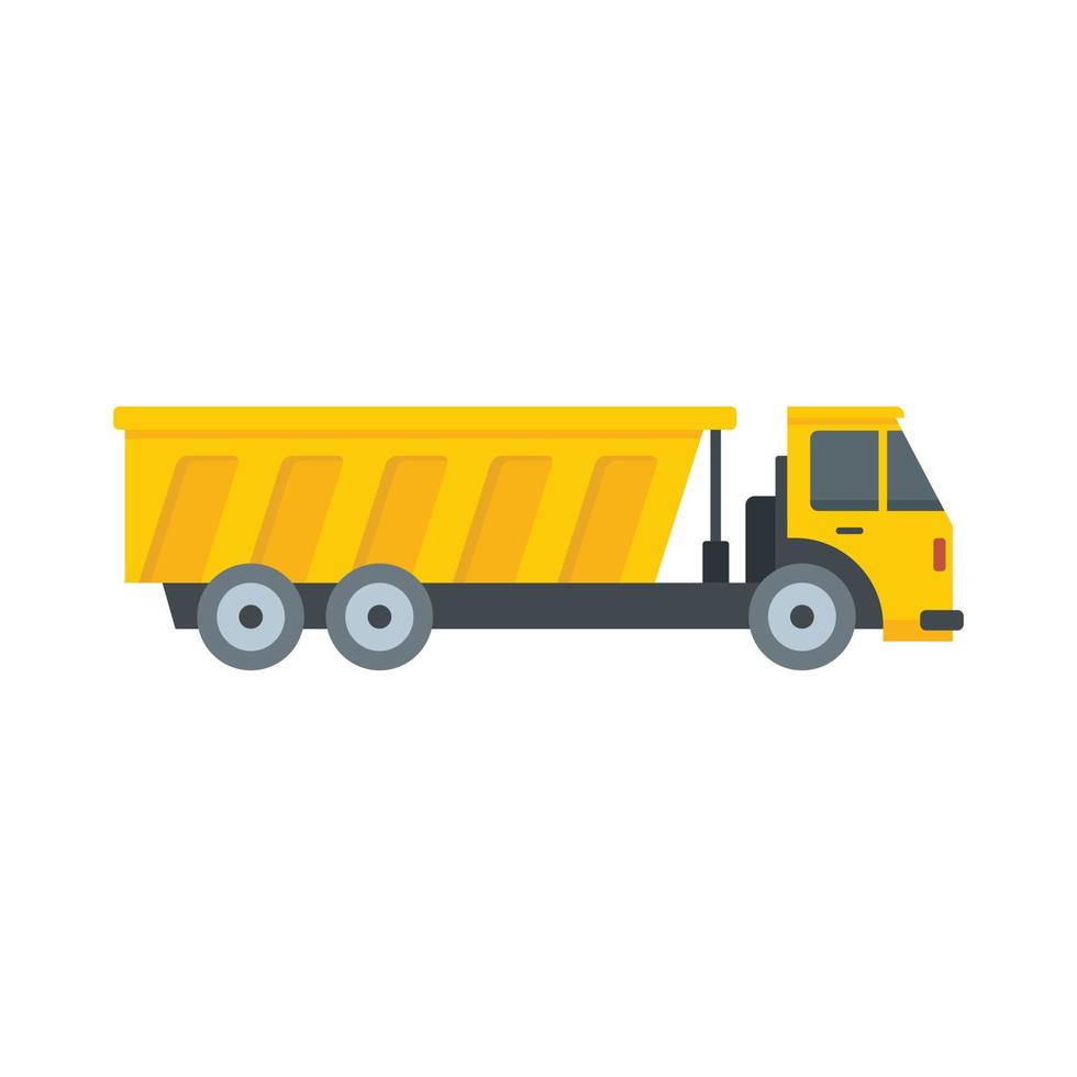 Tipper diesel icon flat isolated vector