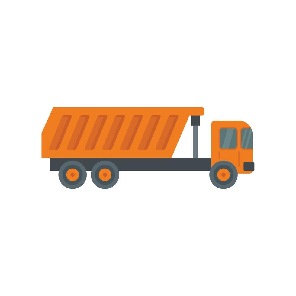 Tipper building icon flat isolated vector
