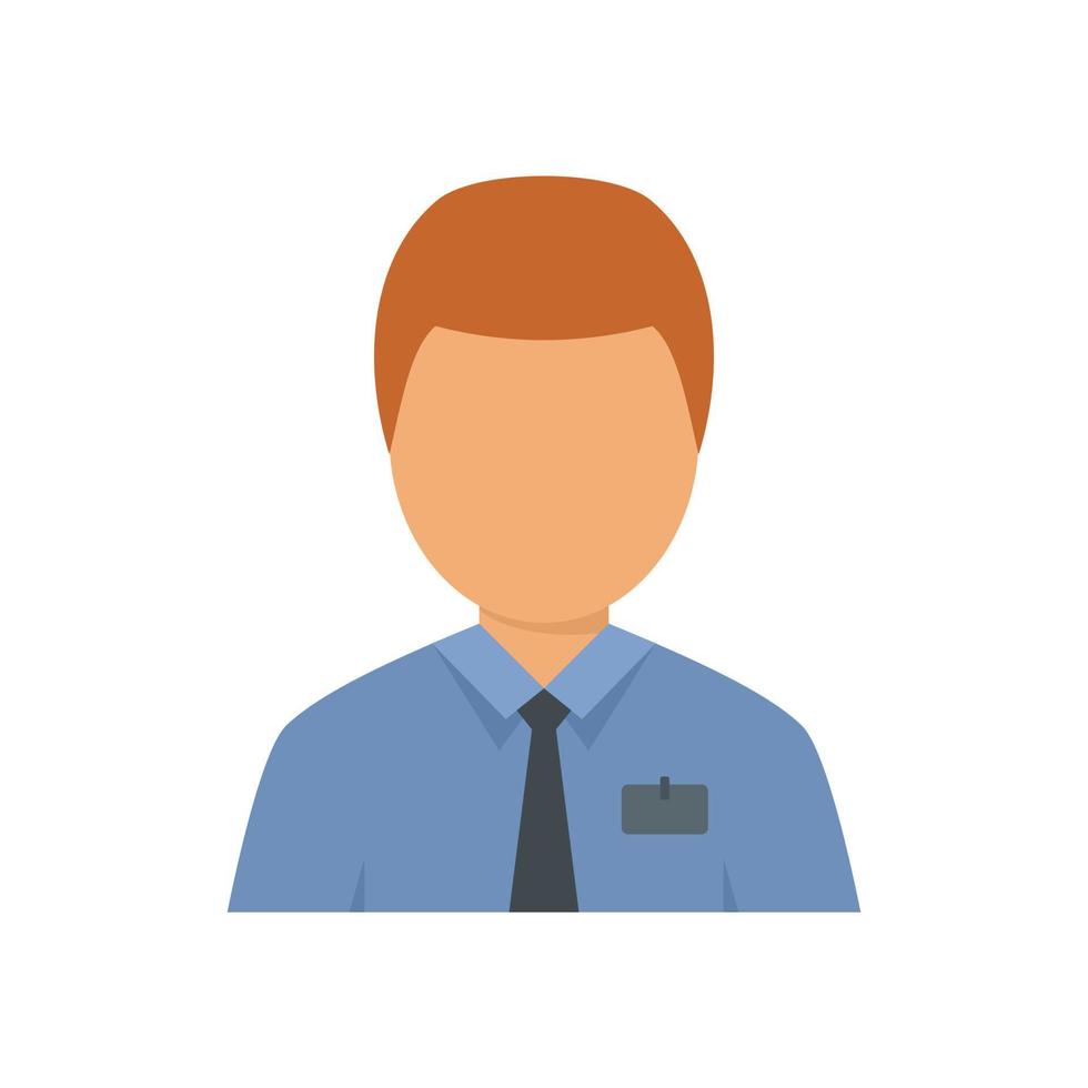 Man estimator icon flat isolated vector