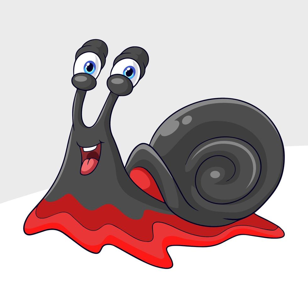 Cartoon fire snail isolated on white background vector