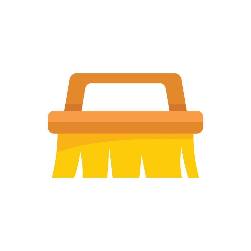 Cleaning brush icon flat isolated vector