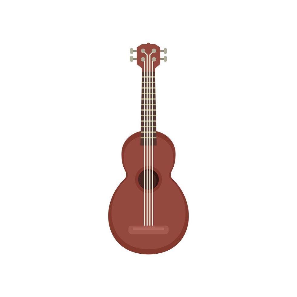 icono de guitarra de madera vector aislado plano