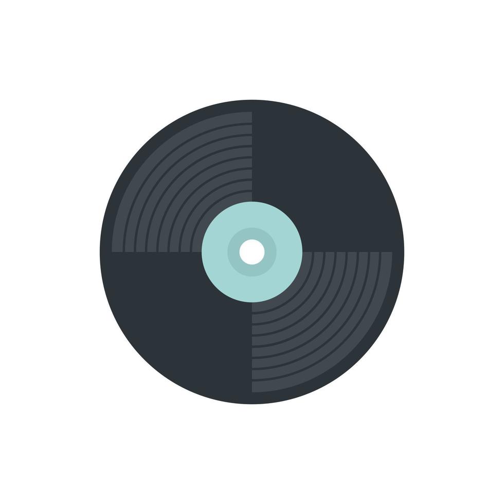 Vinyl disc icon flat isolated vector