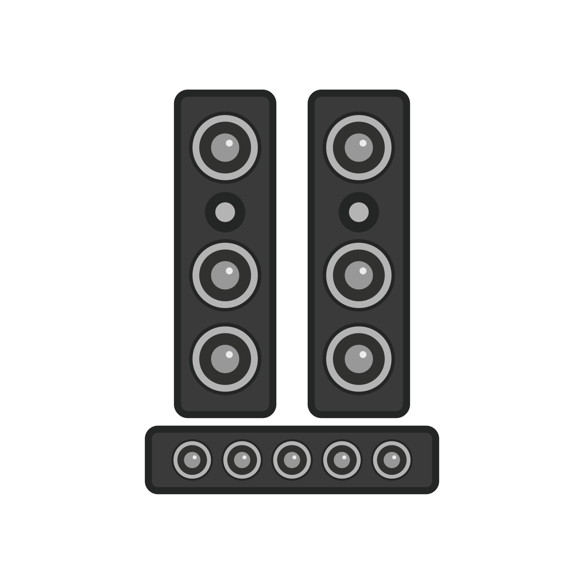 Speakers system icon flat isolated vector 15029847 Vector Art at Vecteezy