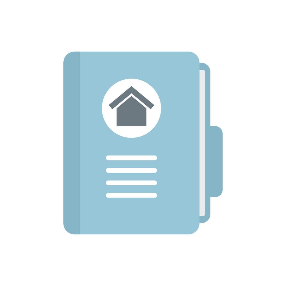 Realtor house folder icon flat isolated vector