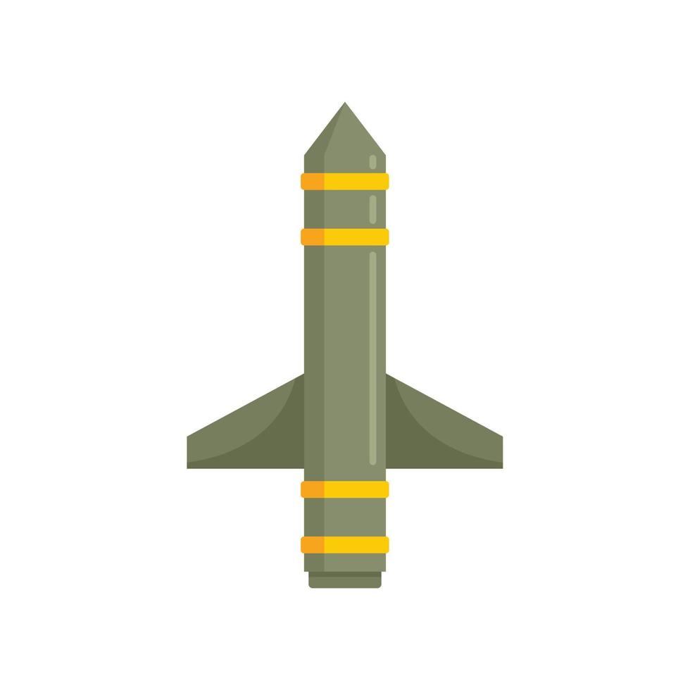 Missile air icon flat isolated vector