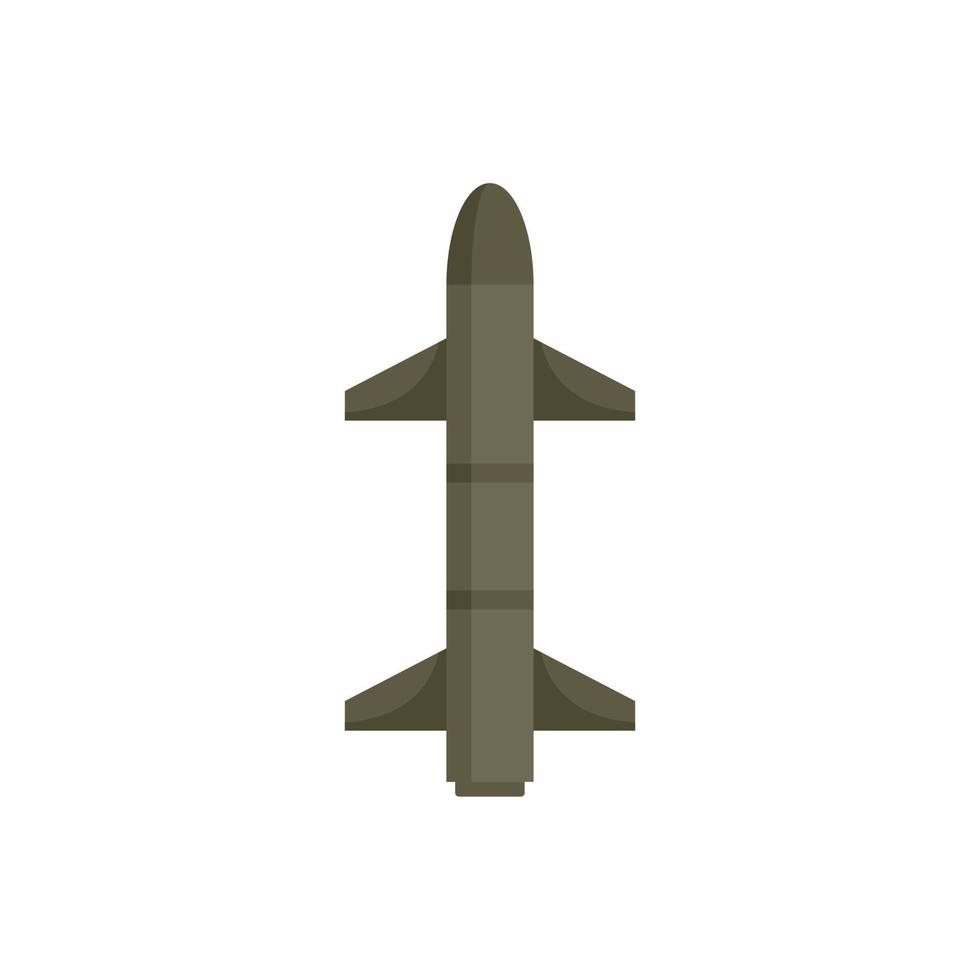 Missile sky icon flat isolated vector