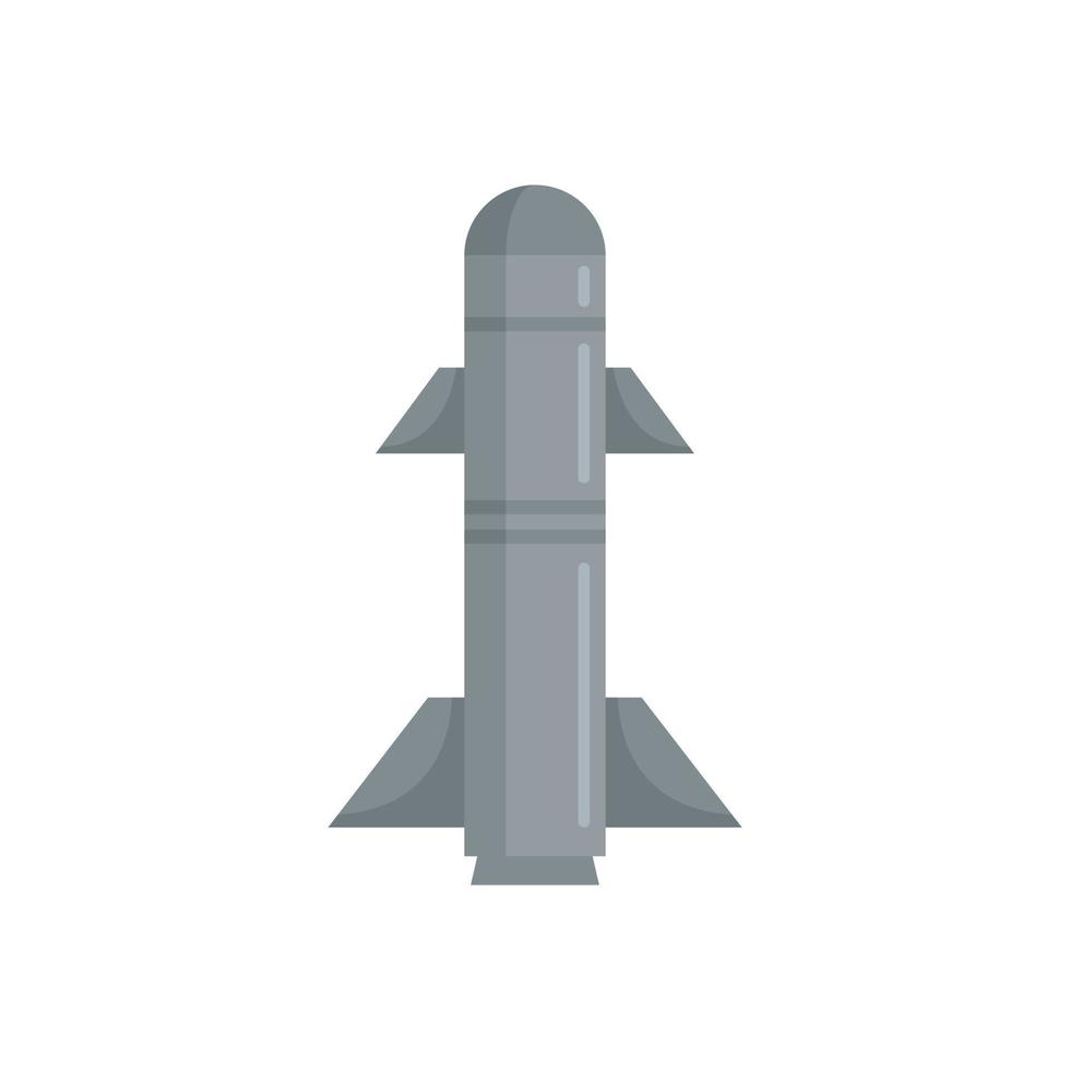 Missile defence icon flat isolated vector