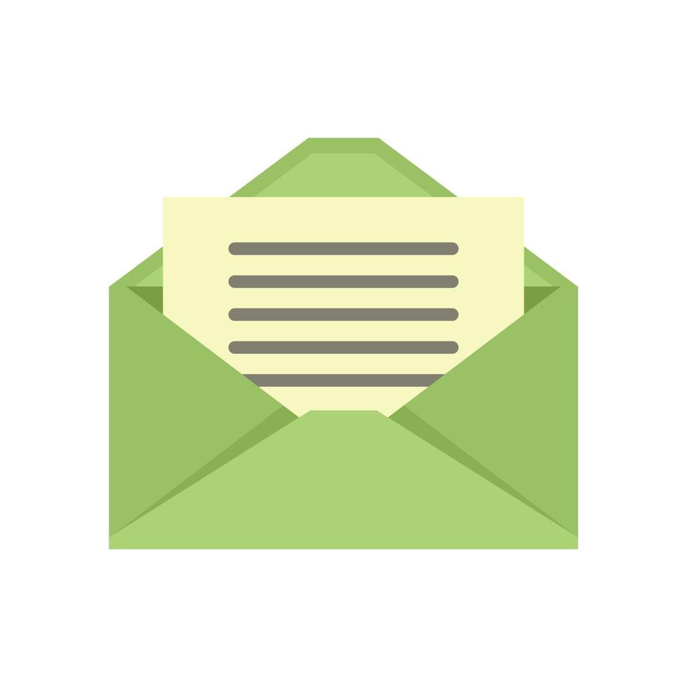 pr mail carta icono plano aislado vector