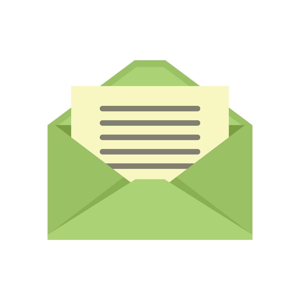 Pr mail letter icon flat isolated vector