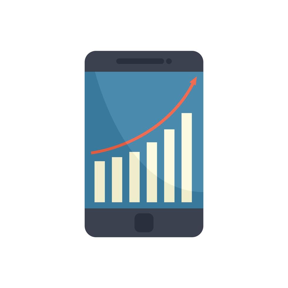 Product manager smartphone icon flat isolated vector