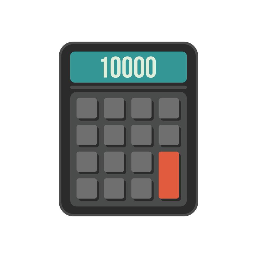 gerente de producto calculadora icono plano aislado vector