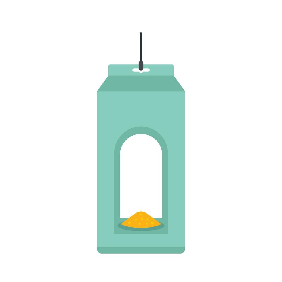 Paper bird feeders icon flat isolated vector