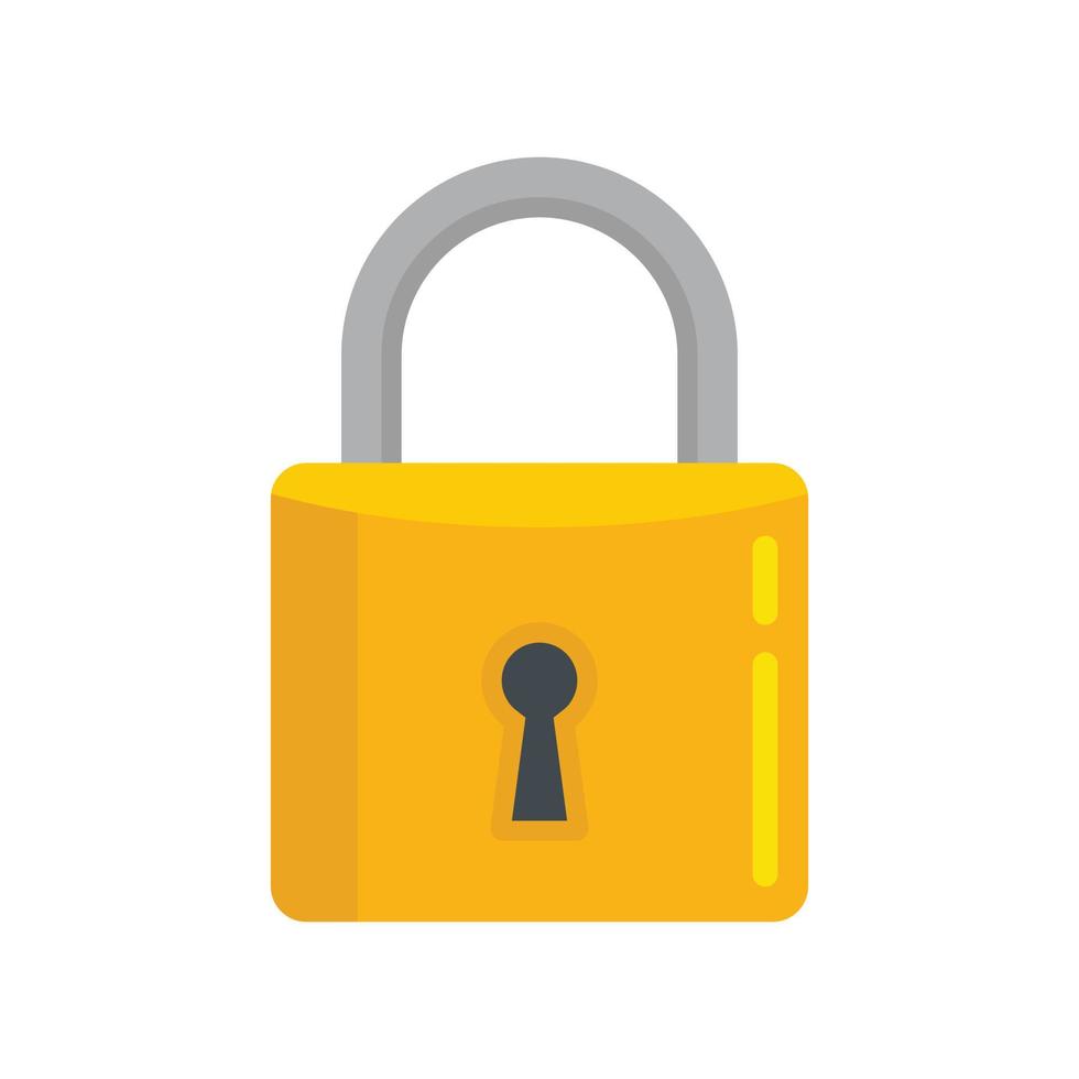 Home padlock icon flat isolated vector