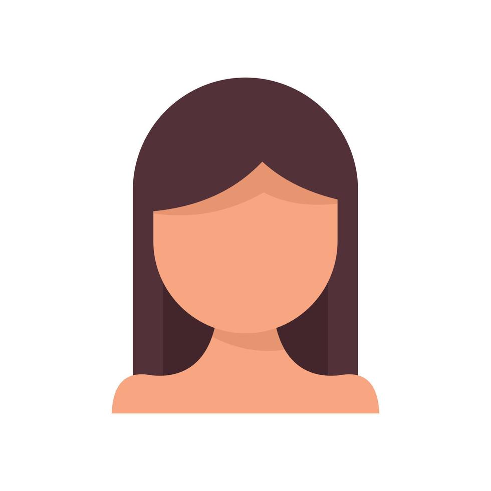 Woman hair stylist icon flat isolated vector