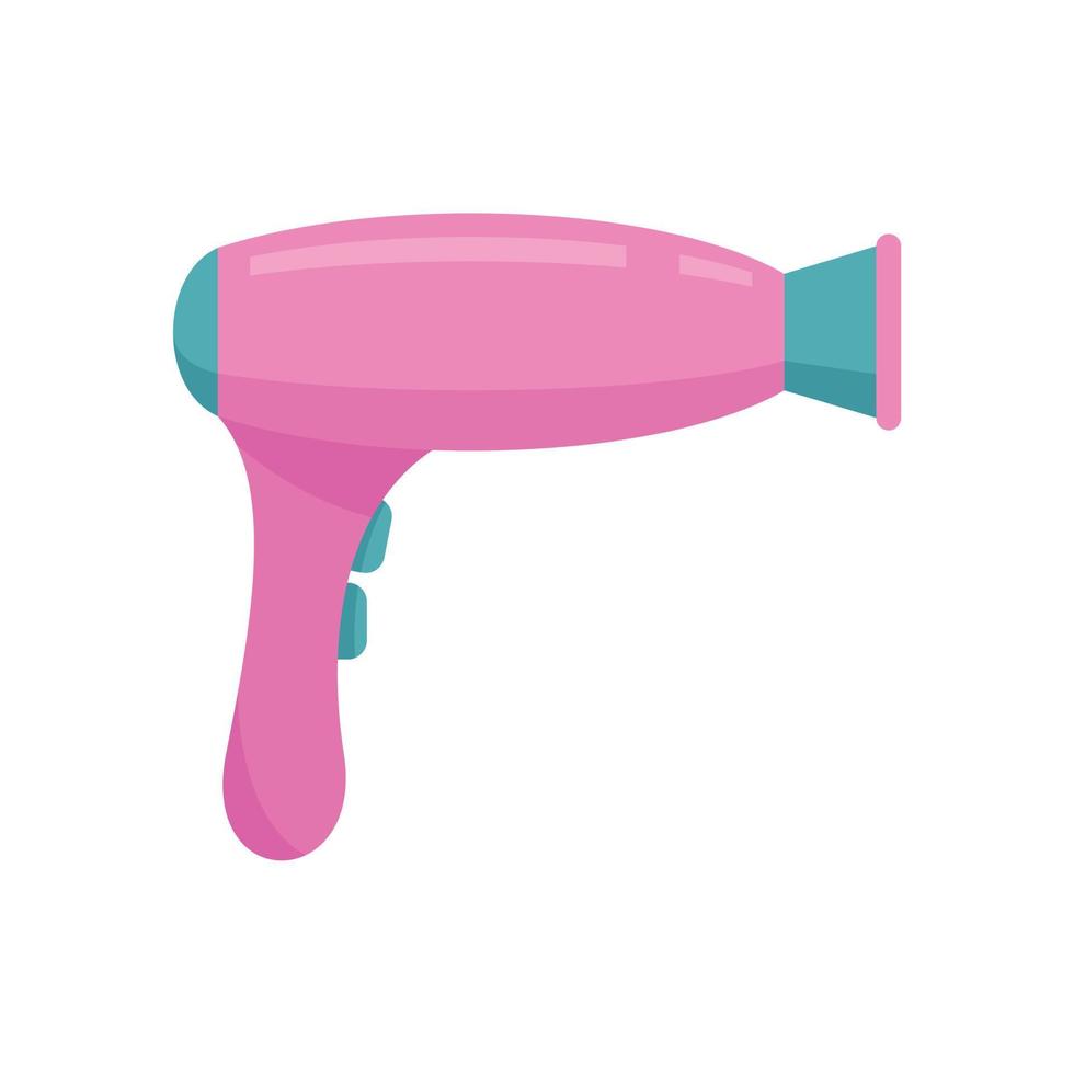 Room service hair dryer icon flat isolated vector