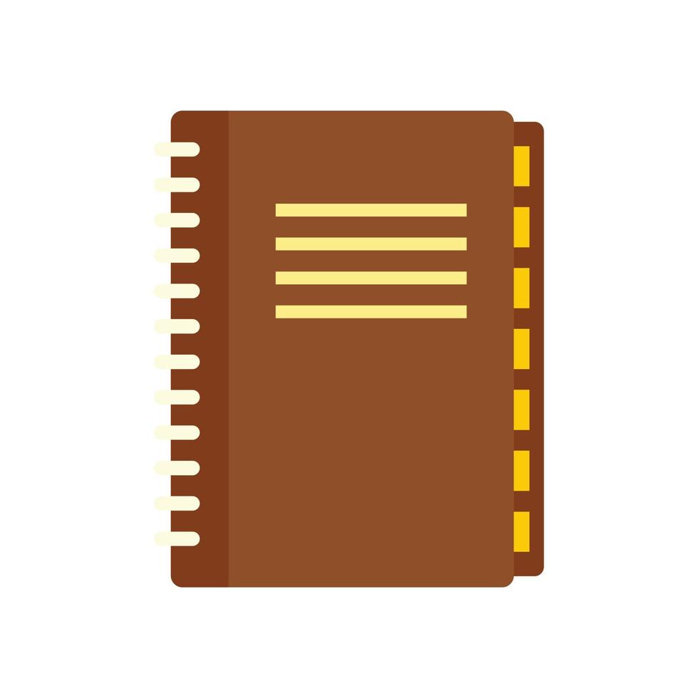 Room service book icon flat isolated vector